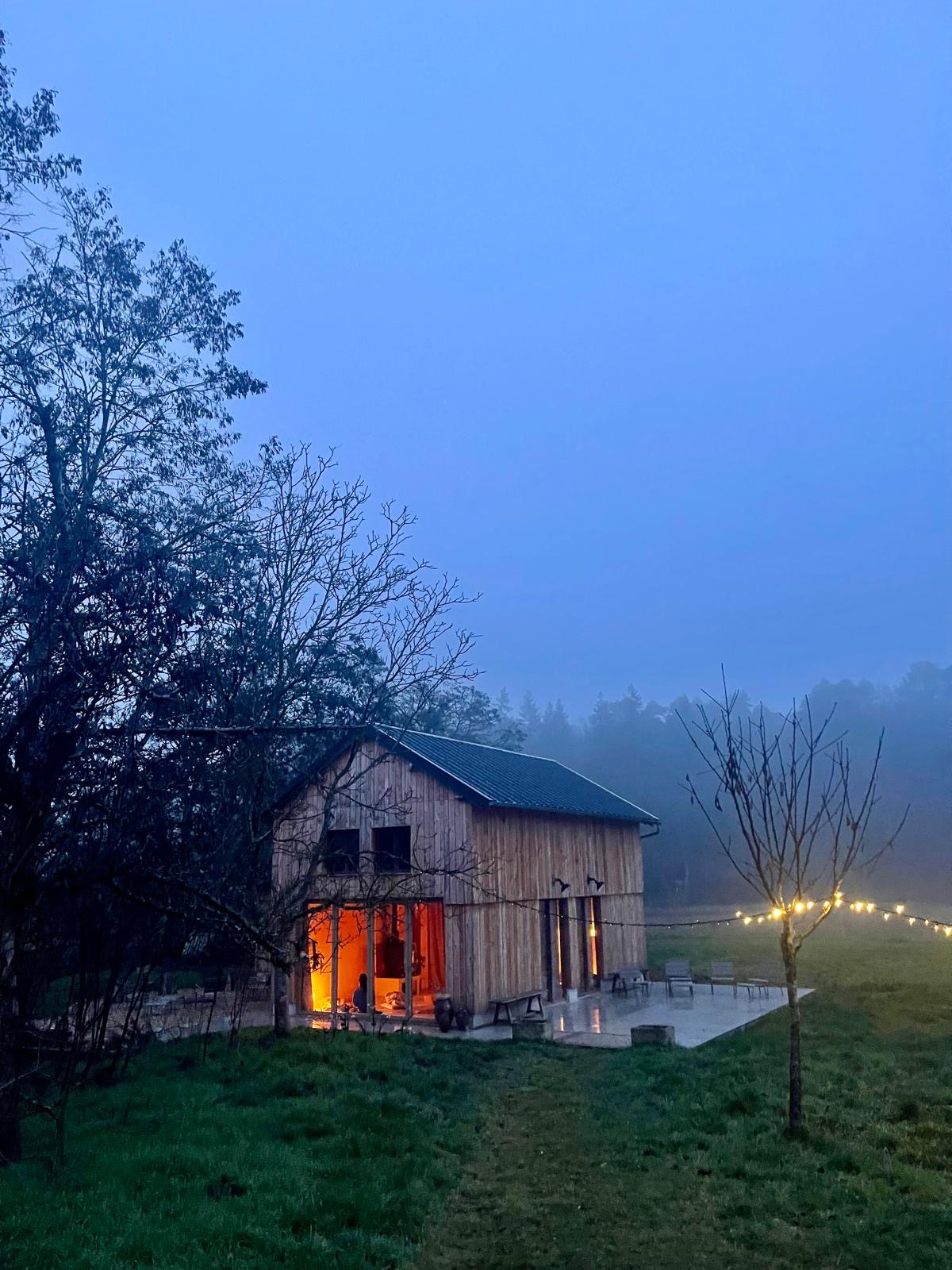 Le shala des Chaumes de l'Iton en hiver
